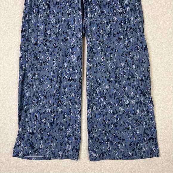 Athleta Allure Navy Blue Avenue Wide Leg Crop Pants Size 10 - Picture 3 of 10